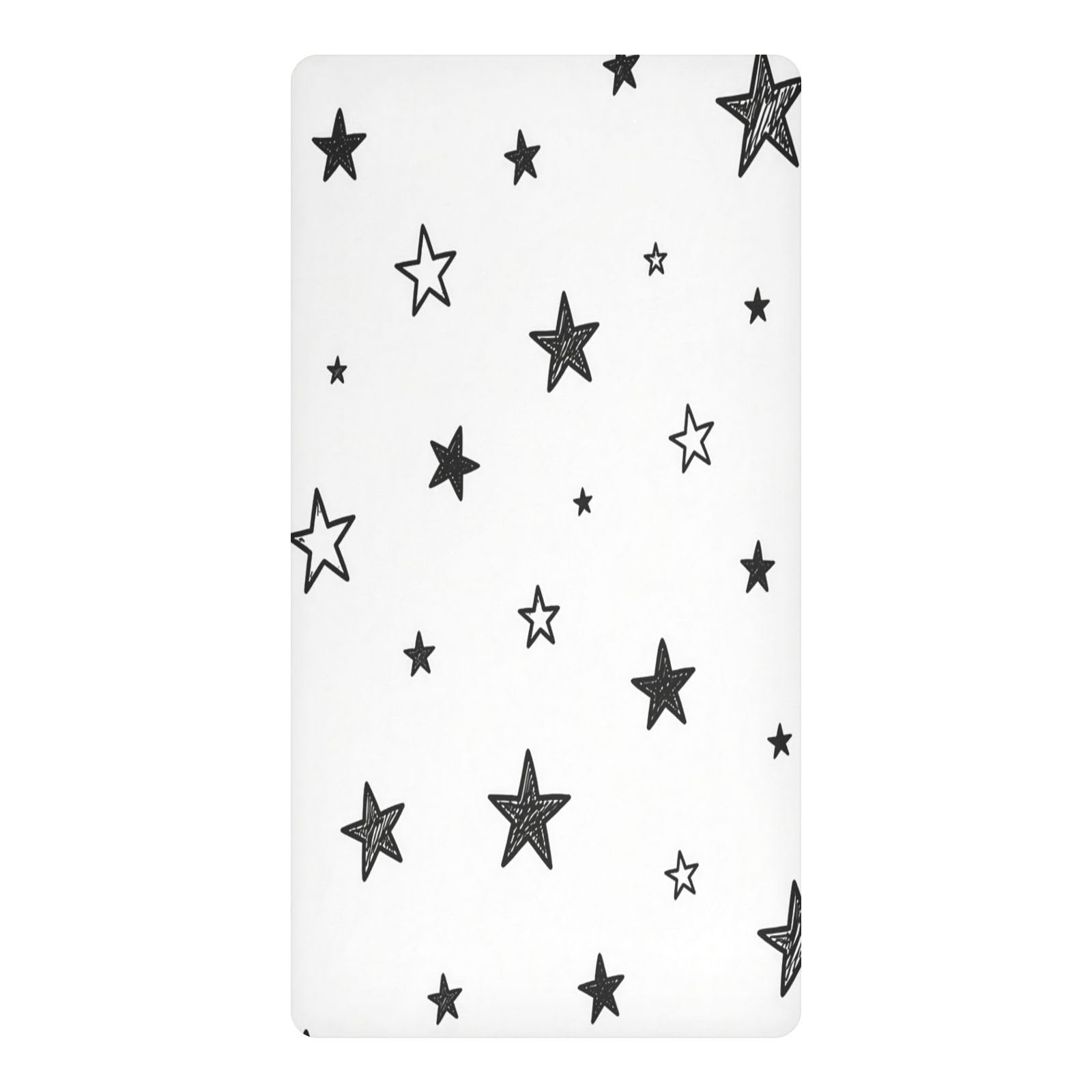BOESI Star Pattern Waterproof Crib Sheet,Fitted Mattress Protector