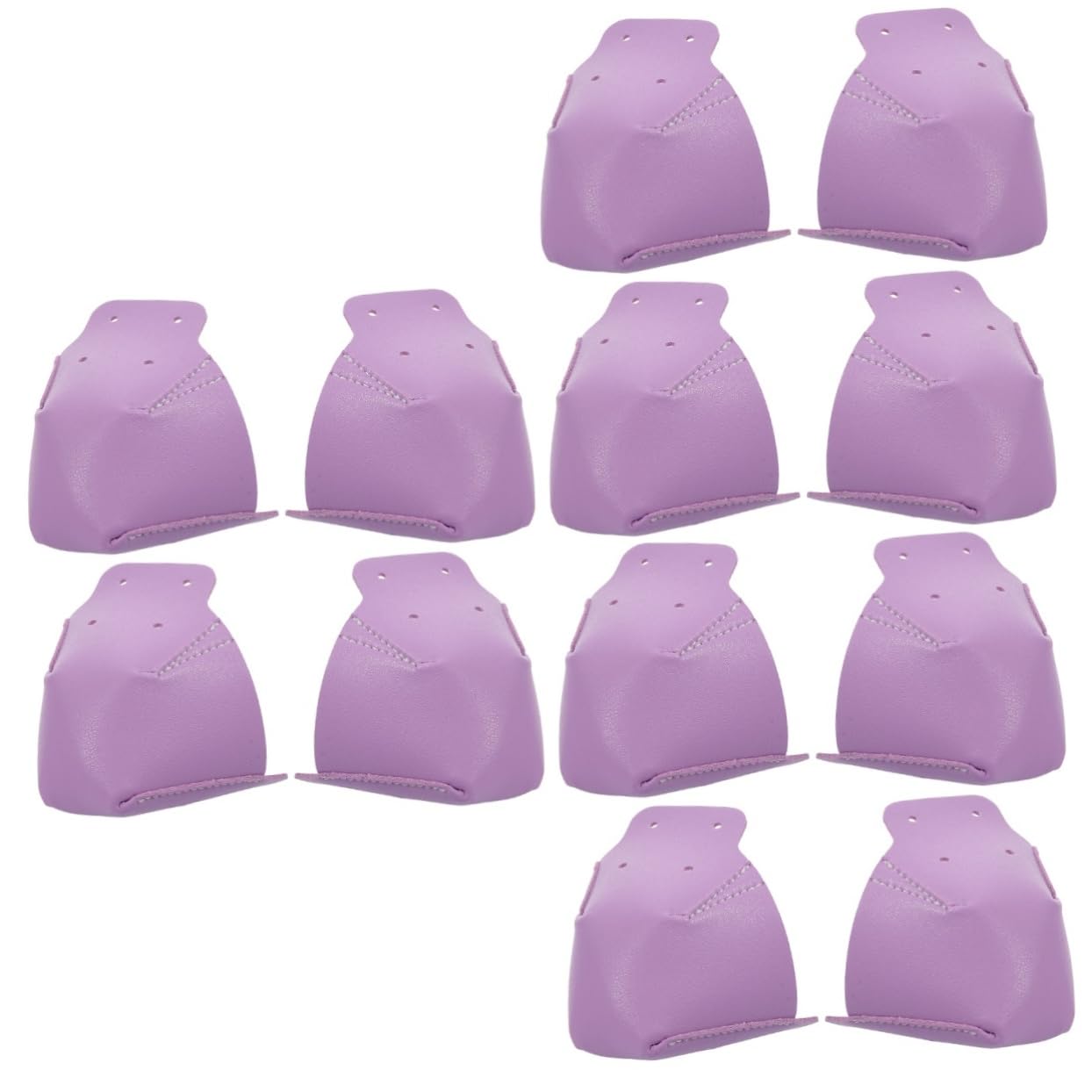 Supvox 6 Paare Skate-Stiefel Zehenschützer Aus Kunstleder Skate-zehenkappen Aus Leder Skate-Protektoren Outdoor-zubehör Rollenkappenschutz Überschuhe Kind Doppelreihe Violett Schuhschutz