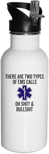 Divertido regalo paramédico - Idea de regalo EMT - Tipos de llamadas EMS - Botella de agua para personal médico - Ambulancia - Técnico médico