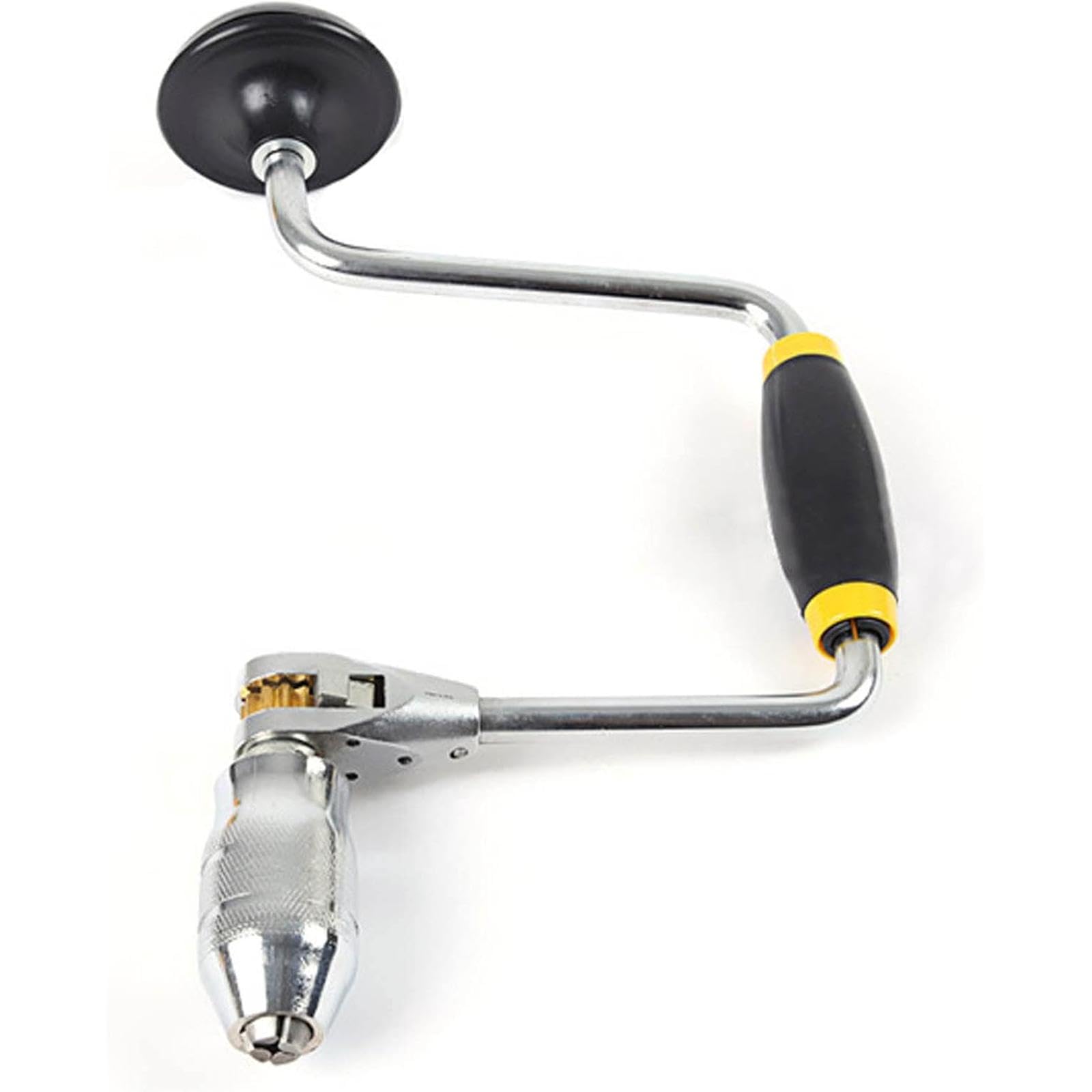F Fityle Trapano a Manovella per Carpenteria, Utensile Punzonatura Manuale, Mandrino 4 Griffe, Lavorazione Legno, 30x17 cm