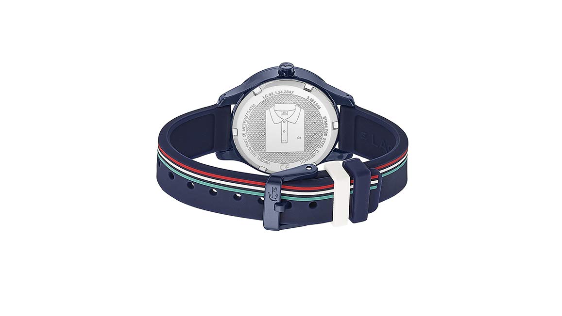 Lacoste Montre à Mouvement à Quartz Trois Aiguilles pour Enfants Collection LACOSTE.12.12 Kids avec Bracelet en Silicone