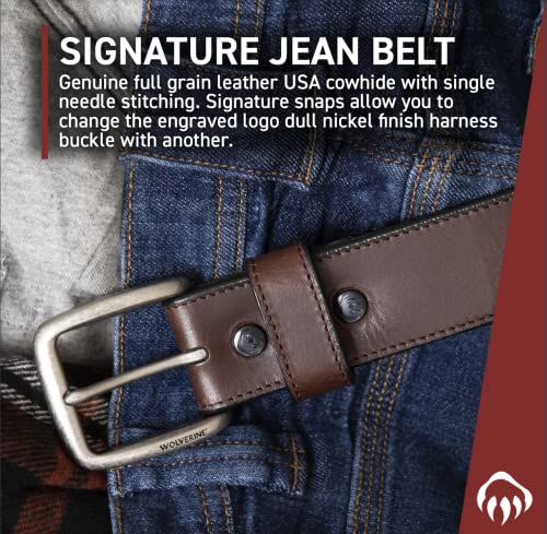 Image of Wolverine Full Grain Leather | Workwear | Heavy Duty | Durable | Everyday | Classic | Casual | Metal Buckle