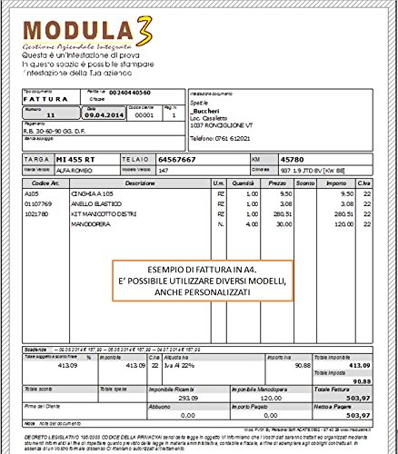 MODULA3 GESTIONE OFFICINE MECCANICHE (licenza