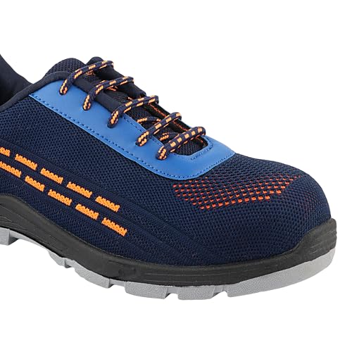 Image of FUEL Armour-1-DD Knitted Fabric Safety Shoes for Men Industrial PVC Double Density Sole, Steel Toe & Energy Absorption Shoe