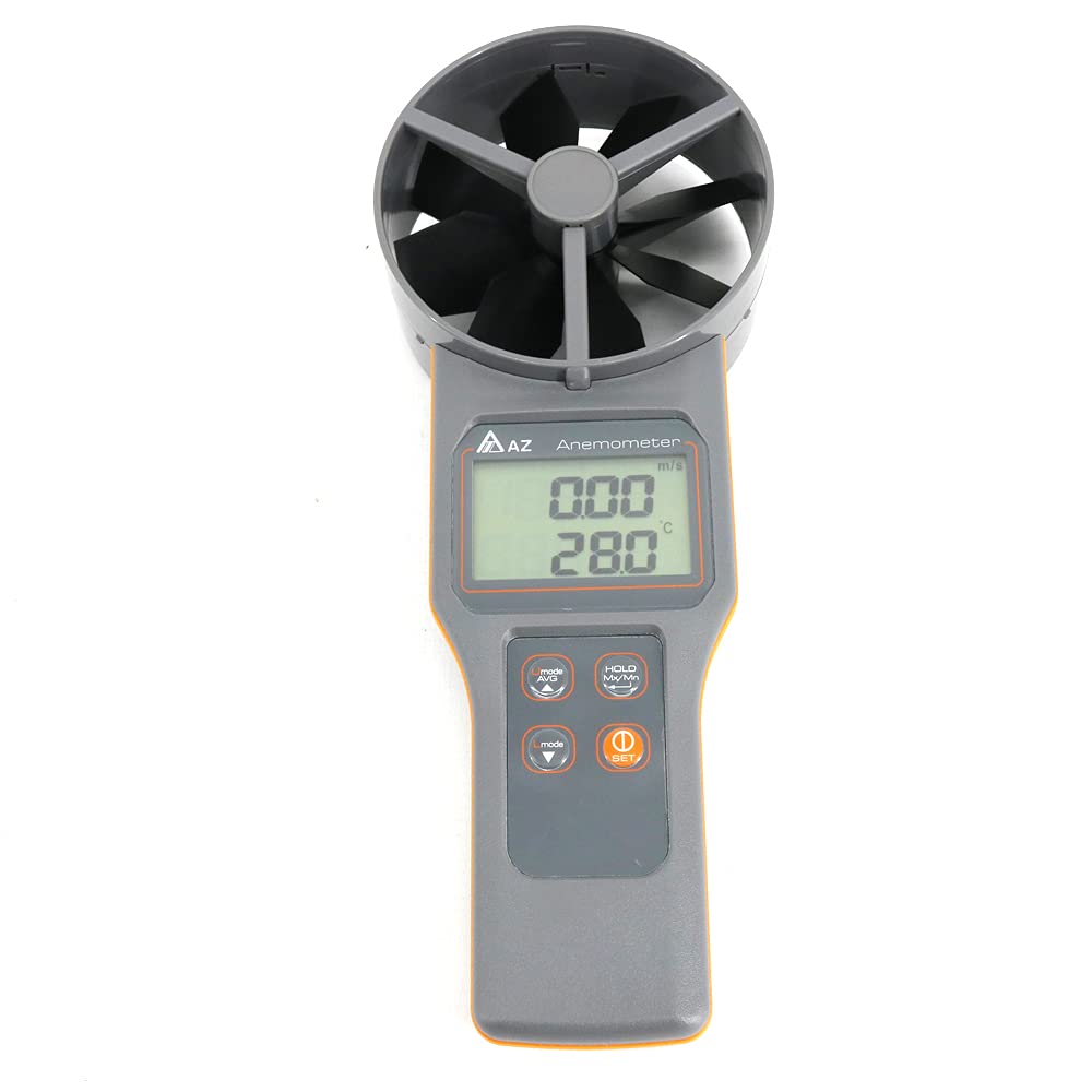 AZ8916 Portable Wind Speed Meter 10cm Vane Anemometer Temperature Air Velocity Tester