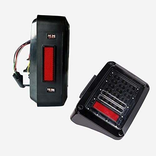 FIREBUG JK Wrangler Tail Light Assemblies - LED Tail Light for JK wrangler, JK Rear Lights With Brake Light and Reverse Light, Fit for JK JKU 2007-2017 JK Wrangler Accessories