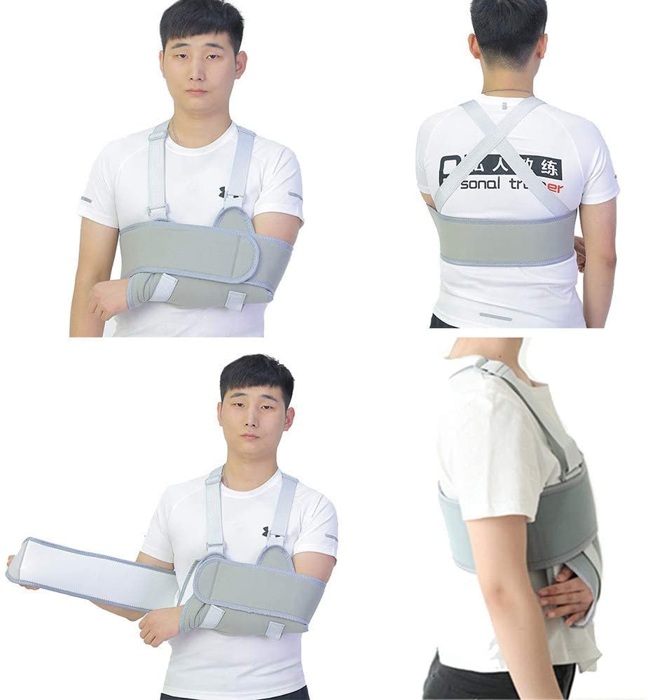 Cabestrillo para Brazo con Correa para La Cintura Sea Adecuado para Dormir Eslinga Fracturada Liviana Ajustable para Muñeca Codo Soporte para Antebrazo