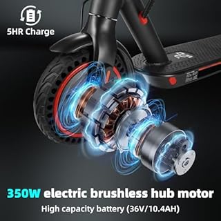 Elektro Scooter mit straßenzulassung, 3 Geschwindigkeitsmodi, 10,4 Ah Klasse A Akku,35km Meilen Reichweite & 120 kg Traglast, 8,5 Zoll Faltbarer Elektroroller