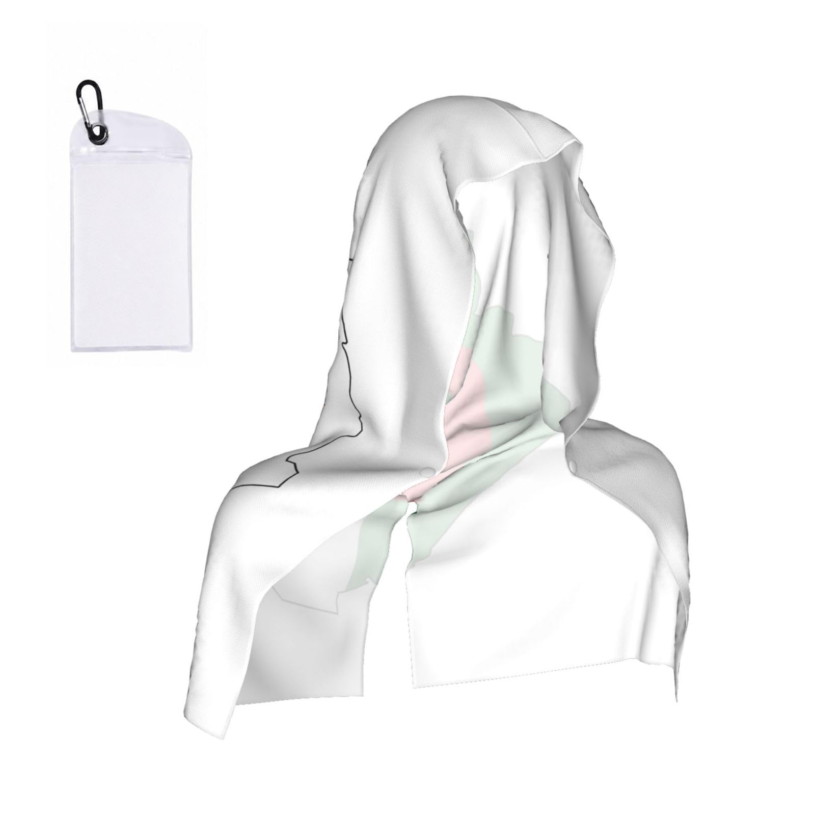 ZYJHYY Algeria Flag Map Print Unisex Swimming Towel Practical Camping Towel Skin-Friendly Cooling Towel For Workout Training