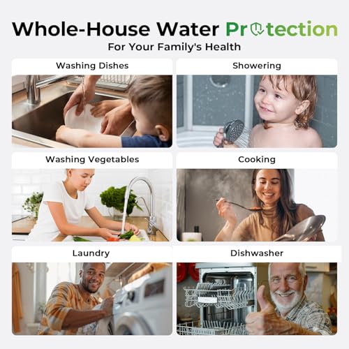 Image of iSpring Chloramine & Heavy Metals Removal Whole House Water Filter System, SGS-Tested, Reduces Lead, Chlorine, Sediment and up to 94.4% of Chloramine, 20 inch x 4.5 inch Filters, Model: WGB32B-KSNC