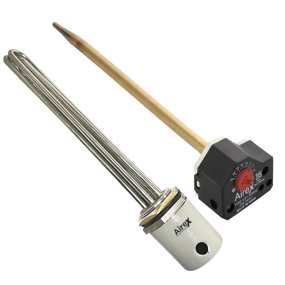 Airex Stainless Steel Material Immersion Heater 2 inch B.S.P Triple Pipe  Heating Element With Temprature Controller Senser Thermostat (9kw+7inch) :  Amazon.in: Home u0026 Kitchen