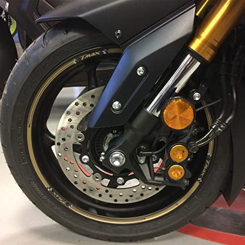 Labelbike Adhesive Strips for Wheels Compatible with Yamaha Scooter Tmax 2008-2018 - Gold