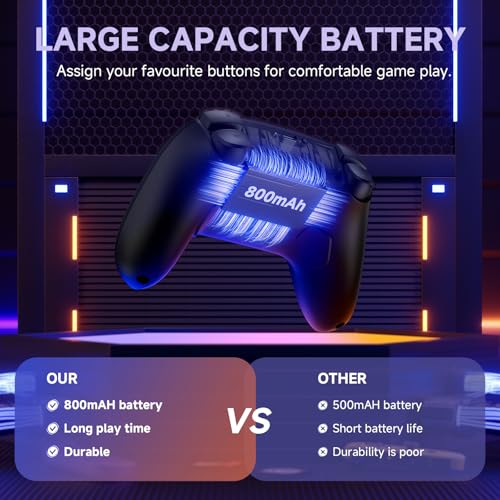 Image of ECHTPower Wireless Switch Controller, Switch pro Controller for Nintendo Switch /Nintendo Switch 2, Gaming Controller with Hall Effect Joysticks, Wake-up, Programmable, 6 Axis Gyro, Turbo