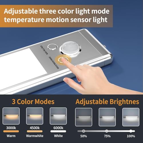 under cabinet lights76 led operated motion sensor light indoor1500mah usb rechargeable closet lights 2 pack magnetic dimmable closet lightswireless under counter lights for kitchen stairs