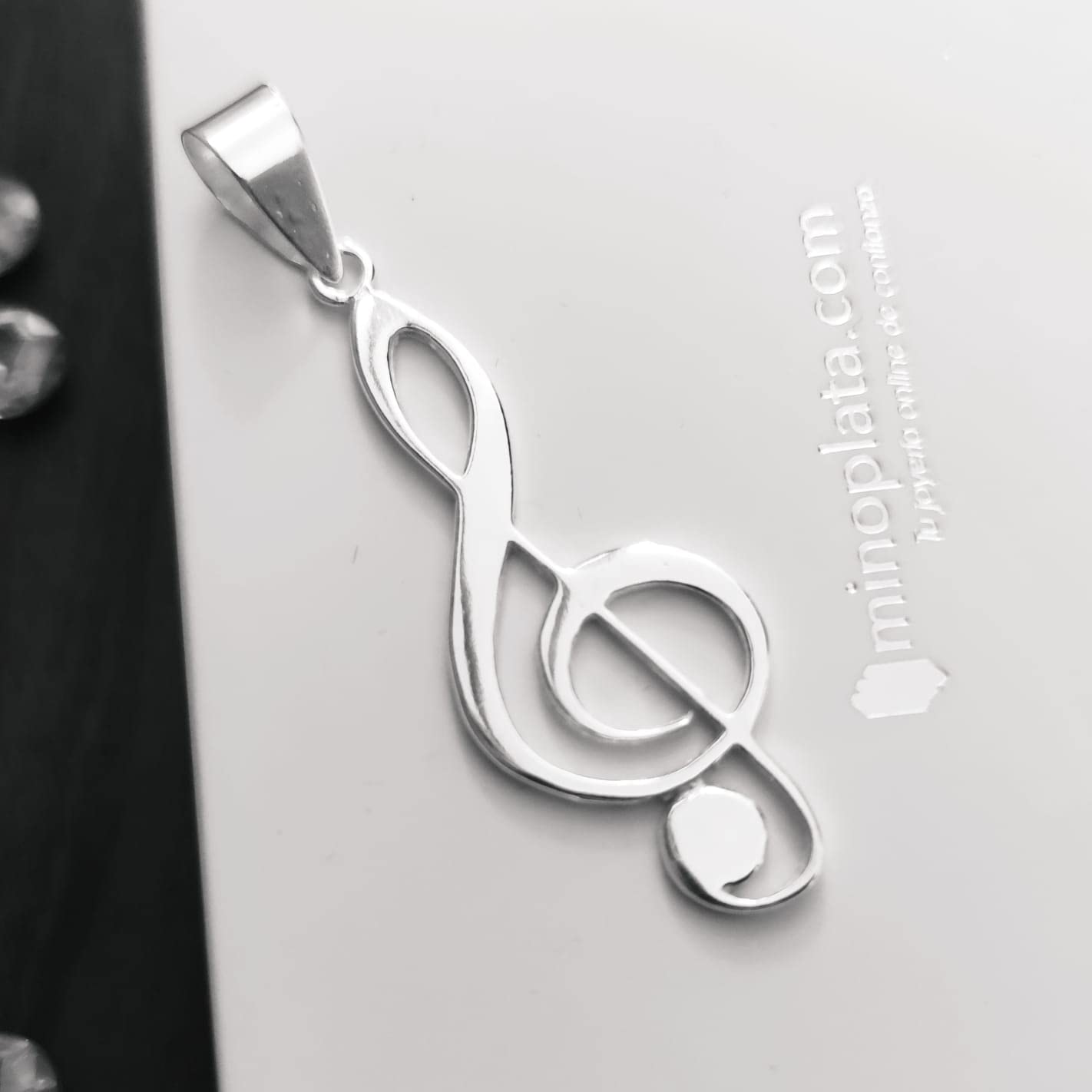 Colgante Clave de Sol de Plata de Ley