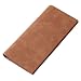 Mfeo 0.5cm Genuine Leather Durable Slim Wallets Long Bifold Multi-Card Wallet (1-Coffee)