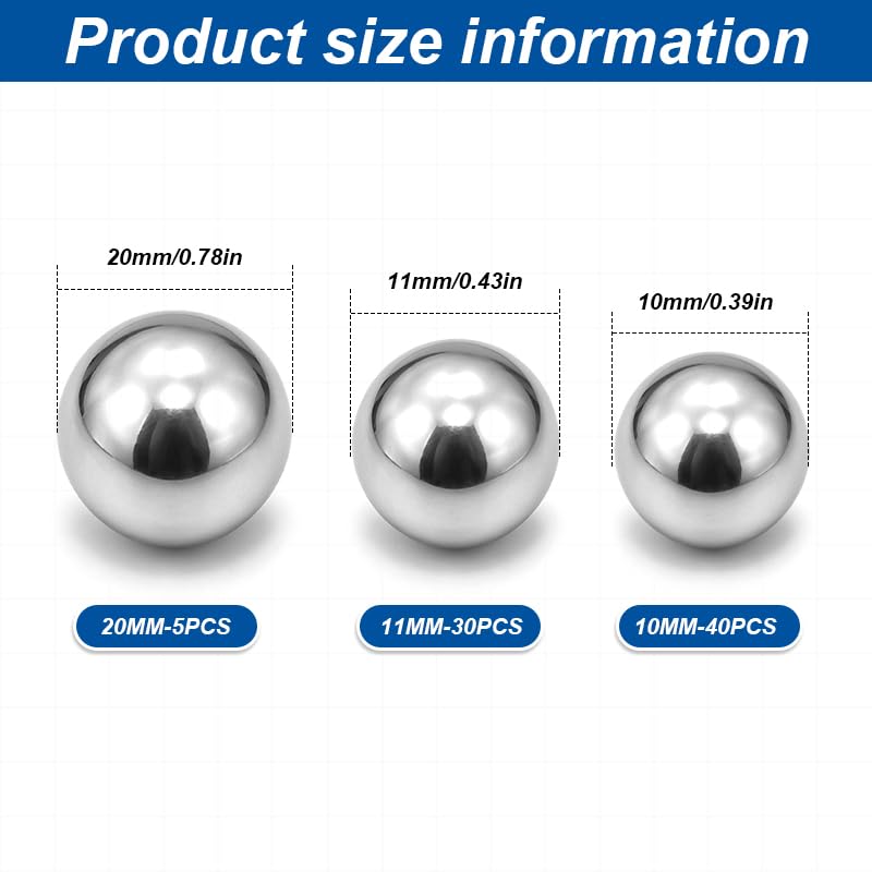 Bearing Balls Mechanical Transmission Assembly Accessories (20mm,5pcs)