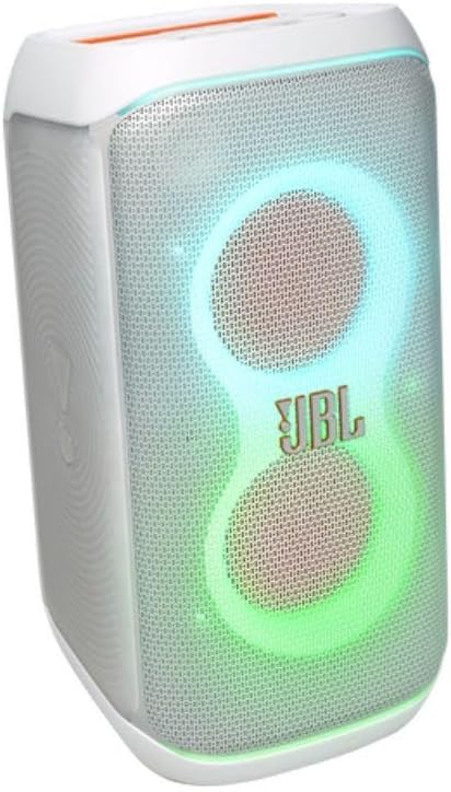 JBL, Caixa de Som, PartyBox Club 120, Bluetooth, Show de Luzes, À Prova de Respingos, Som JBL Pro Sound, 160W RMS – Branco