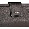 Fossil Women's Logan Leather Wallet RFID Blocking Tab Clutch, Black (Model: SL7830001)