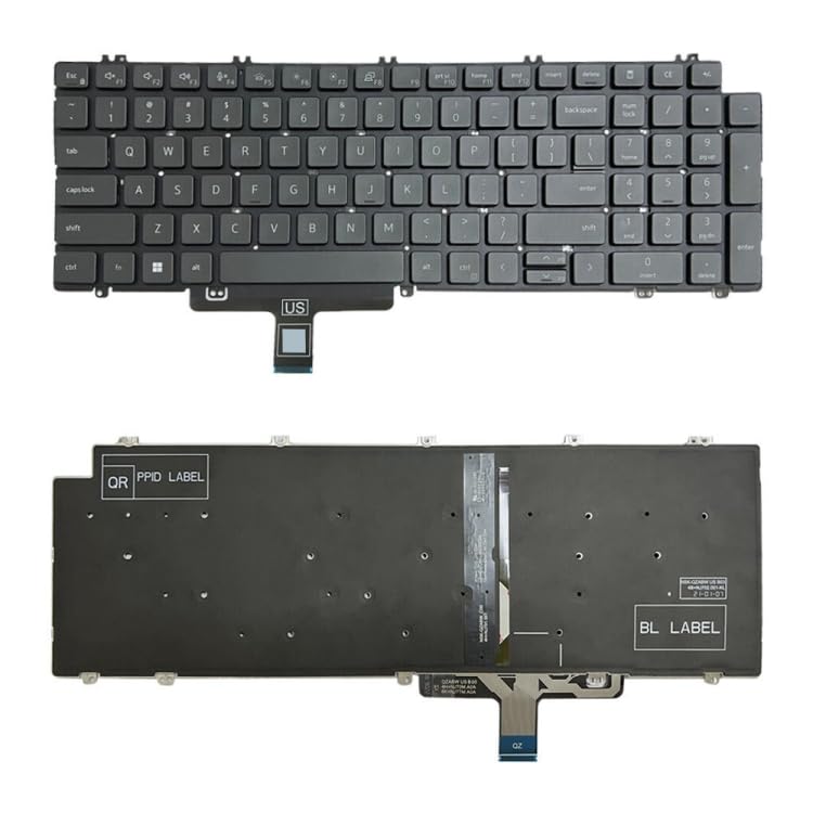 Teclado portátil para solucionar teclas rotas con repuesto de PC estadounidense iluminado
