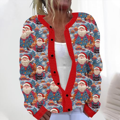 Crochet Knit Cardigan Festival Christmas for Women Fall Winter Graphic Outfit Women 2025 Fashion2
