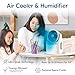 Arctic Air Ice Jet X3 Portable Air Cooler,Dual Mist Modes, Up to 8-Hour Cooling Time, 3-Speed Portable Cooler with Adjustable Airflow, USB C, LED Mood Light, Lightweight, Great for Home & Travel