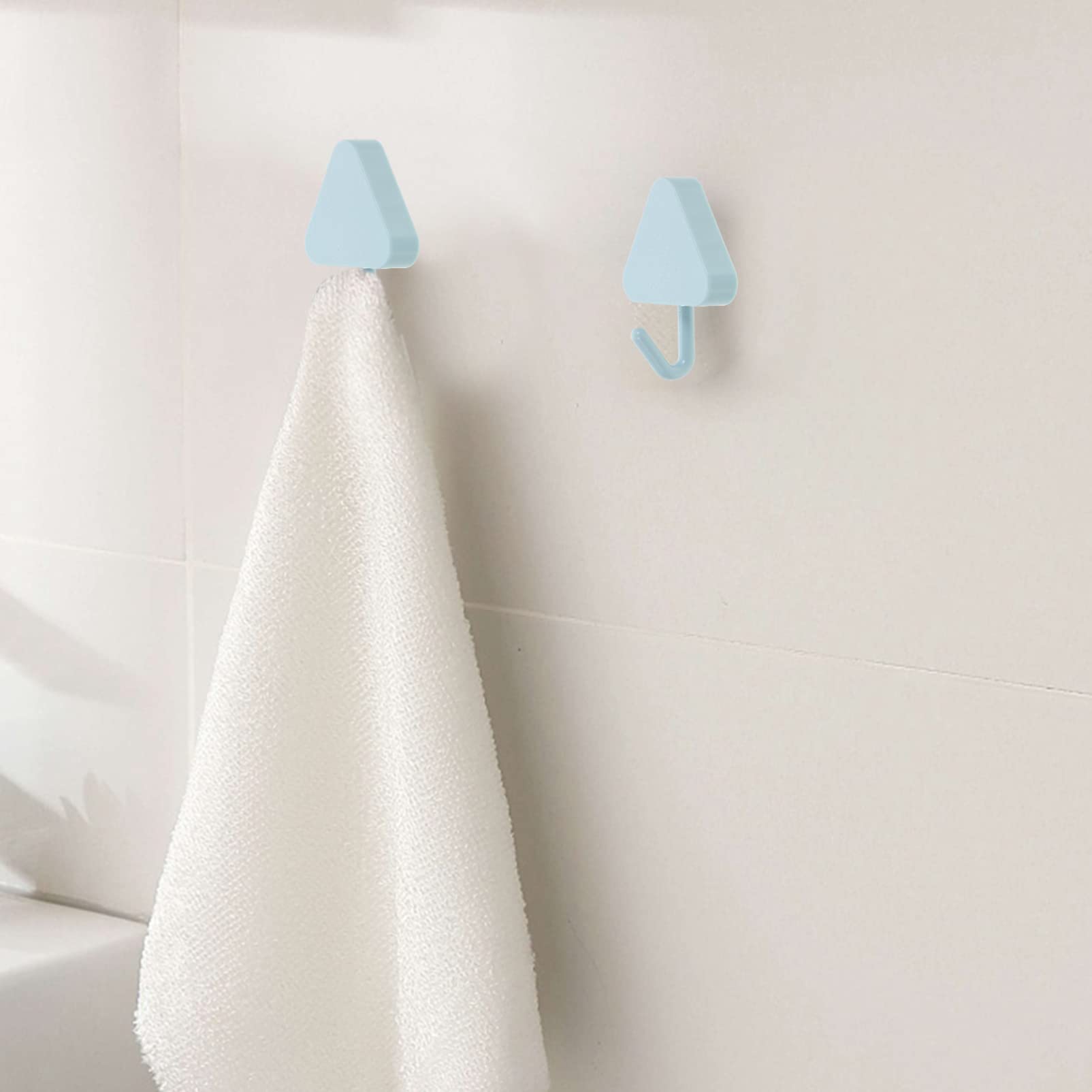 VASDEV Toalla Bata 20 Piezas Ganchos Adhesivos Ganchos de Pared Resistentes Ganchos de Pared Adhesivos Cuadrados para baño Cocina Ganchos para Abrigos Perforados Gratis para el hogar Abri