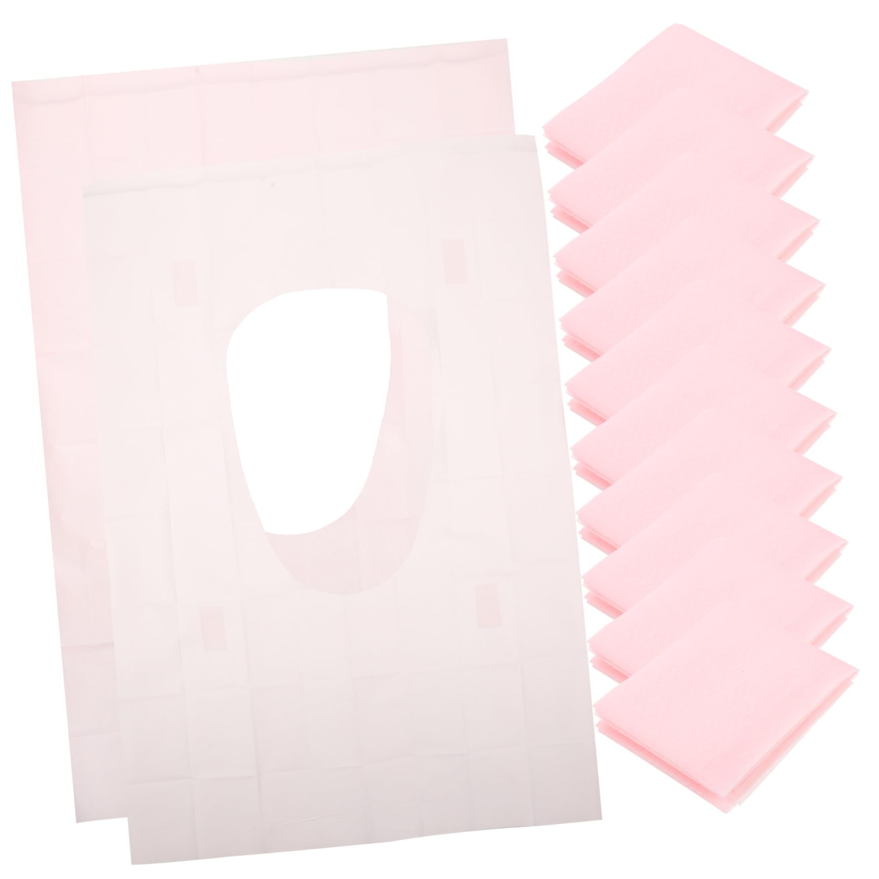 LIFKOME Disposables Pink Toilet Seat Covers 50 Pack Waterproof Portable for Camping Home Hotels Public Restrooms