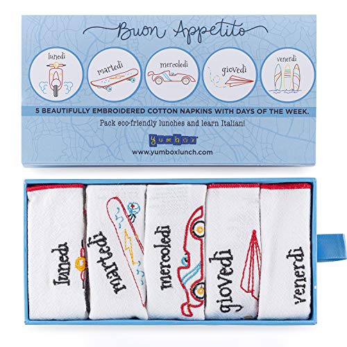 Servilletas de Algodón Yumbox Bordadas Set x5 miniatura 1