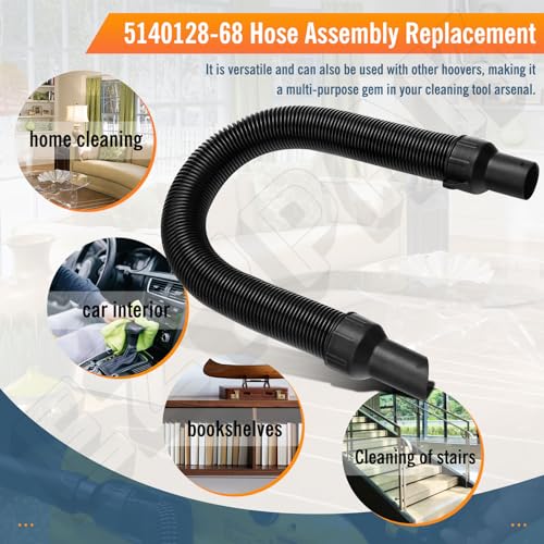 Image of 5140128-68 Replacement Vacuum Hose Assembly Compatible with DeWalt DCV580 DCV581H DCV580MAX, Premium Flexible Hose Accessories for Wet Dry Cordless Vacuum, Secure Fit & Extended Reach (Pack of 2)