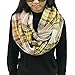Wrapables® Plaid Print Winter Infinity Scarf and Beanie Hat Set, Tan and Orange
