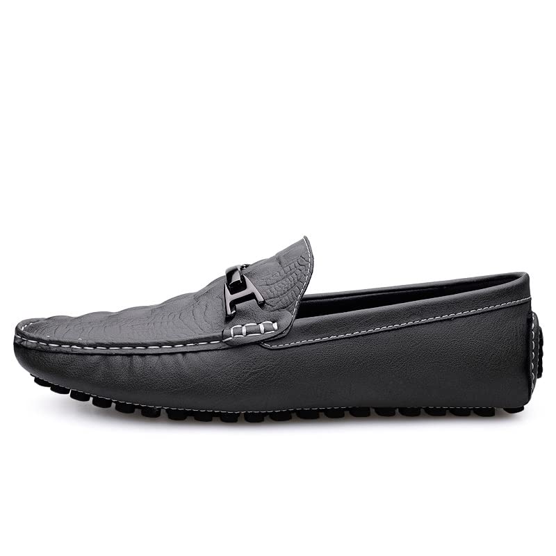 Men's Loafers Faux Crocodile Print Leather Comfortable Flexible Lightweight Anti-Slip Classic Walking Slip-on3