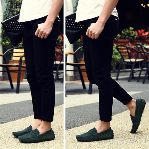 Image of PPXID Men's Dress Loafers Slip On Casual Shoes Lightweight Soft Penny Loafers Suede Driving Boat Shoes Moccasins