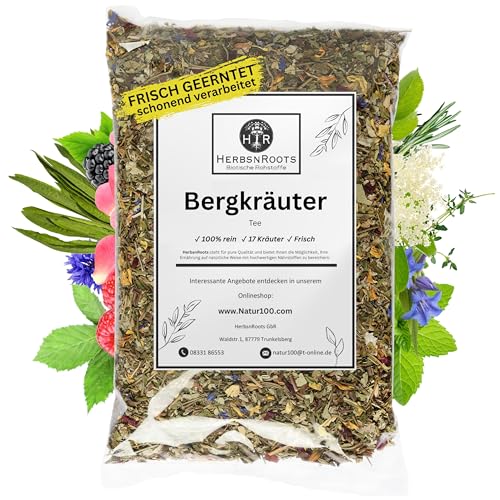 Bergkräuter-Tee • Kräutertee mit 17 Kräuter & Wurzeln • HerbsnRoots • 210g