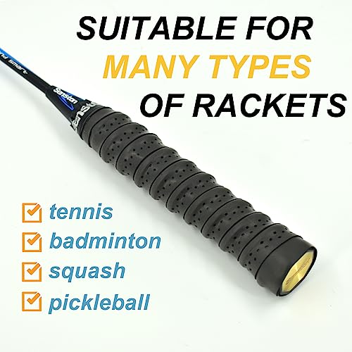 Senston New Racket Grip Anti Slip Perforated Super Absorbent Tennis Overgrip Badminton Overgrip Pickleball Overgrip