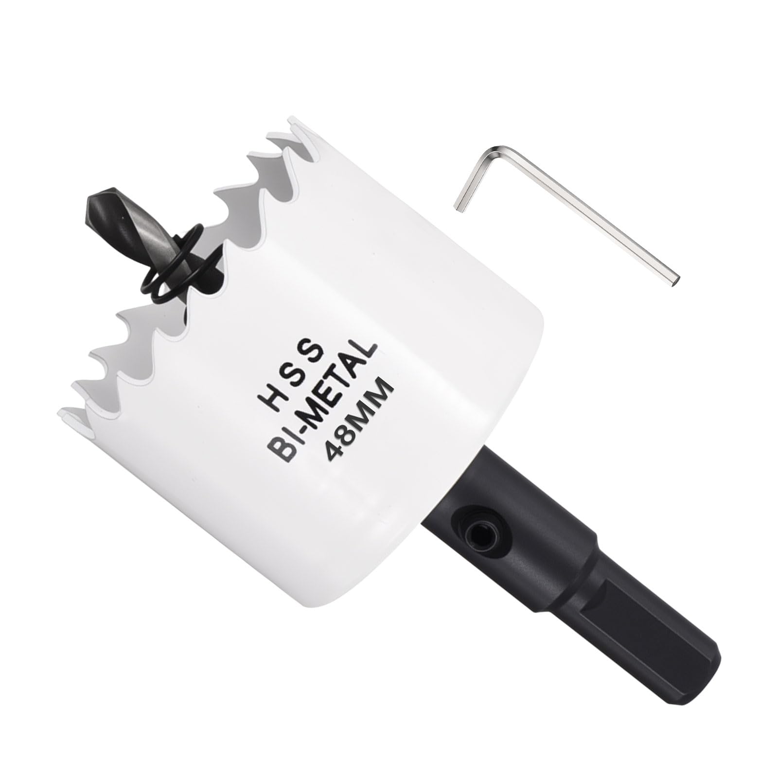 METALLIXITY Bi-Metal Hole Saw 1-57/64", M42 HSS Circular Head 48mm Hole Cutter with Center Drill Bit