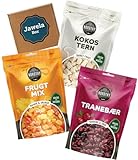 Trockenfrüchte Kokos Mix Set Nordthy 3er - 1x Cranberries, 1x Papaya & Ananas, 1x Kokos - Jawela Mix Set - Ideal als Snack, Topping für Porridge, Joghurt, Frühstück Bowls und Salate, zum Backen