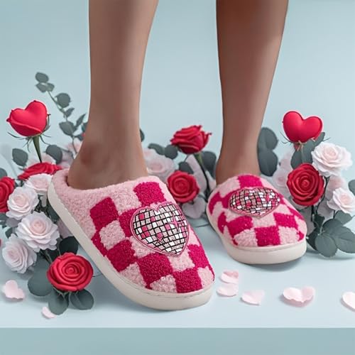 Image of Slippers for Women Men Fuzzy Memory Foam Slipper Fluffy Winter Soft Warm Slip On House Shoes
