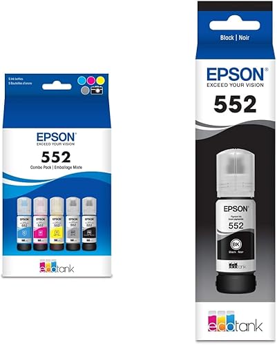 Epson Claria ET Premium T552920 - Tinta para botella de alta capacidad paquete múltiple y tinta para botella de alta capacidad Claria ET Premium
