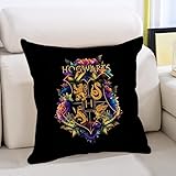 HUASHUZI Kissenbezug Harry Kissen deko Geschenke für sofakissen doppelseitig kissenbezüge dekokissen couchkissen kissenhülle Sofa Schlafzimmer Wohnzimmer Zimmer zierkissen schwarz zubehör