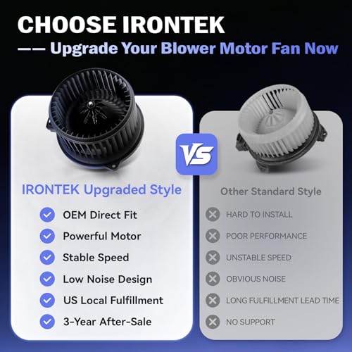Image of IRONTEK HVAC Heater Blower Motor Fan 700229 Fit for Hyundai 2010-2013 Genesis Coupe 2.0L 3.8L, for Kia 2009-2011 Borrego 3.8L 4.6L / 2006-2011 Rio(Rio5) 1.6L 75875 PM9359 971131G000 97114-4D050