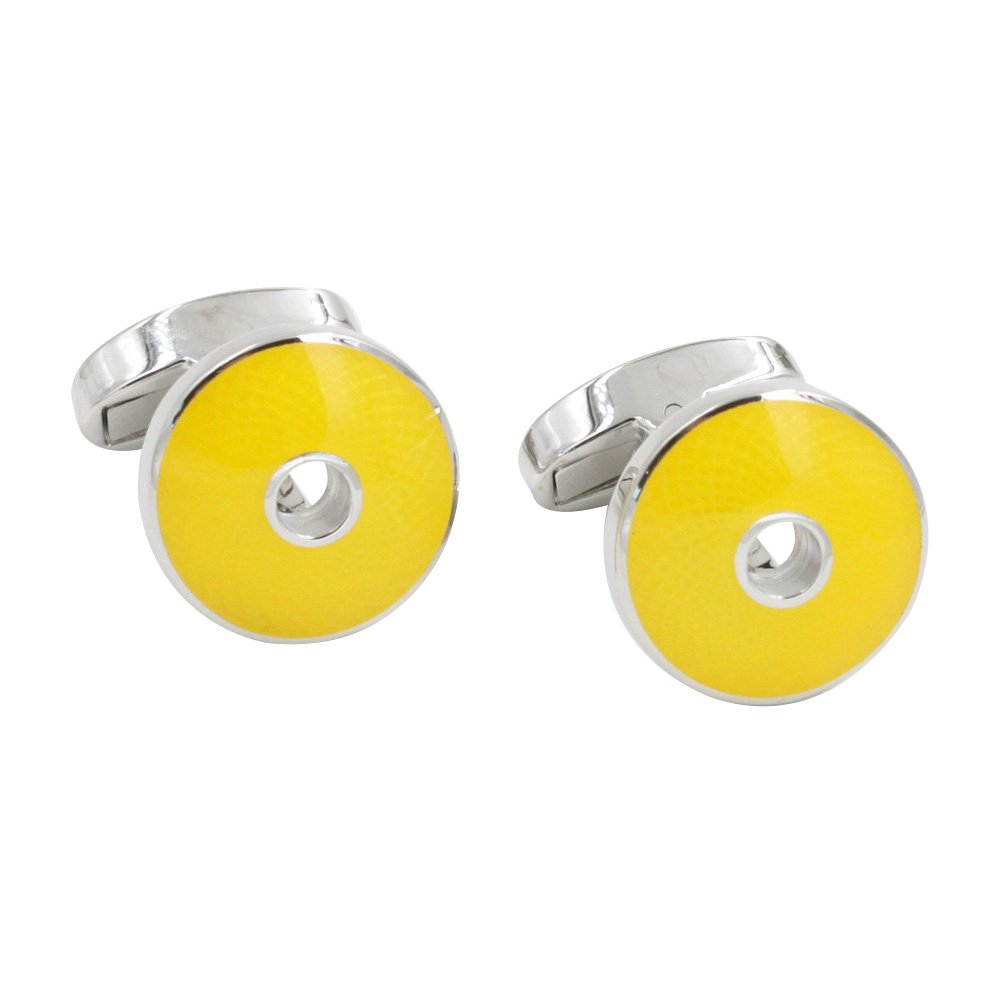 AUSCUFFLINKS Gemelos de zafiro amarillo incluido | Gemelos Premium | regalo para hombres