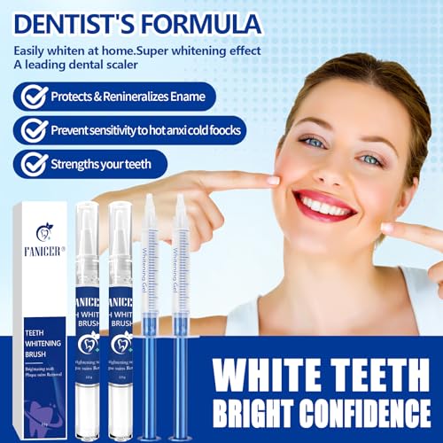 Kit Sbiancamento Denti Professionale, 2 Penne Sbiancanti + 2 Gel Da 3Ml, Sbiancante Per Eliminare Macchie Da Caffè, Tè E Fumo, Istruzioni Facili Per Uso Domestico - 5