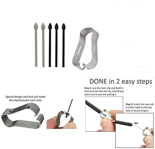 Miniatura 6 de Note 10 S Pen Reemplazo (con Bluetooth) para Samsung Galaxy Note 10, Note 10 Plus, Note 10+ 5G con 5 puntaspuntas (negro)