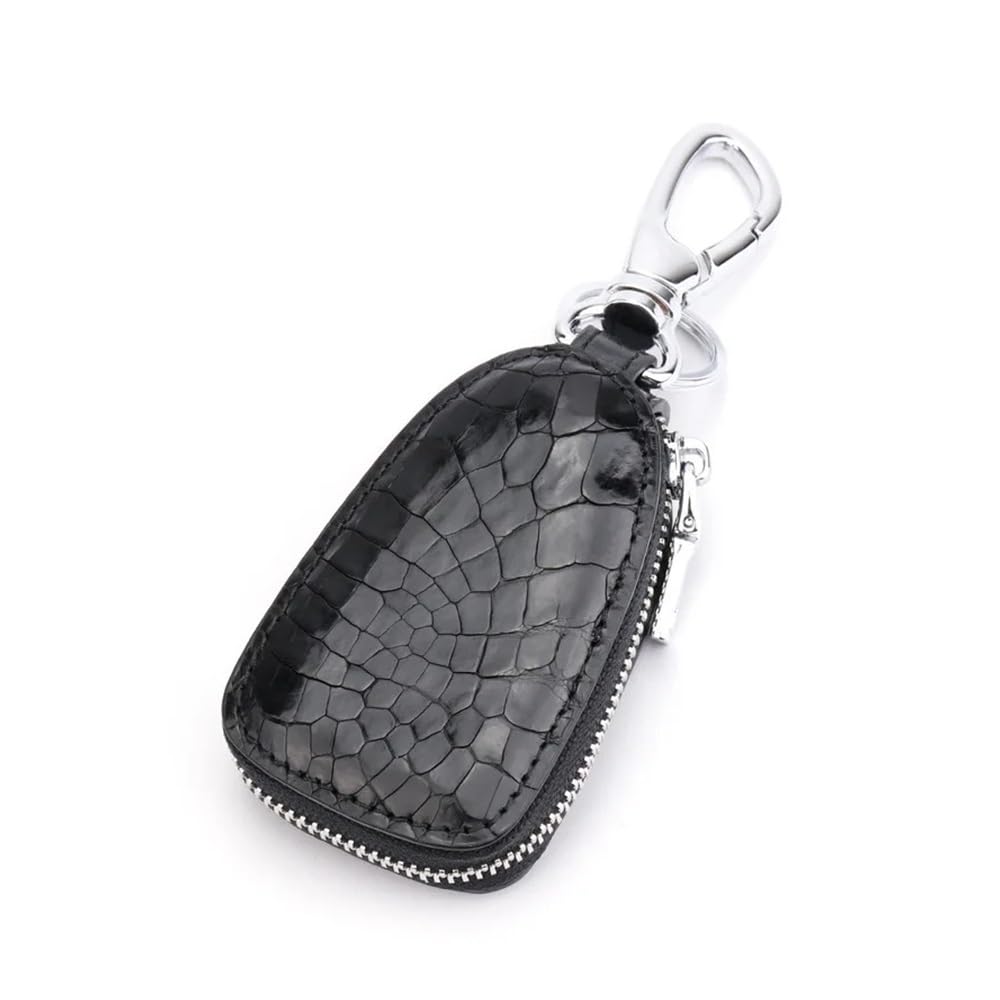 Portefeuille multifonction en cuir véritable crocodile pour homme et femme avec fermeture éclair
