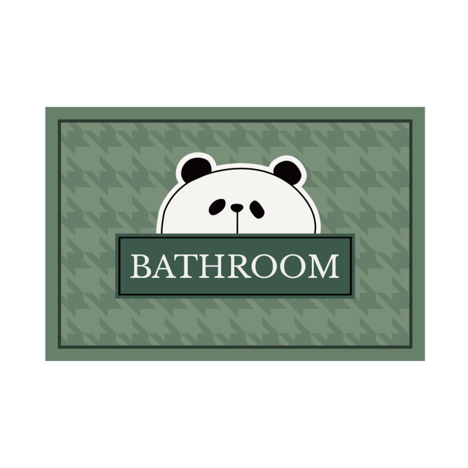 Alfombrilla de baño Green Panda de diatomita para eliminar charcos y resbalones en el suelo