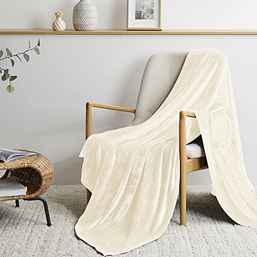 BEDELITE ふわとろ 毛布 あったか 膝掛け ふわふわも静電気防止 ふわふわうふ もこもこ春夏秋冬 柔らかく肌触り 軽量 掛け毛布 洗える(180x200，ぞうげしろ)