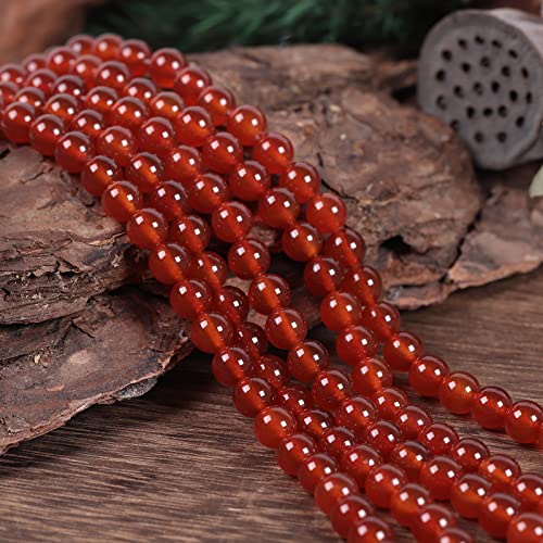 Nupuyai Carnelian 8mm Round Crystal Stone Beads for Jewelry Making DIY Bracelet Necklace Polished Stone Loose Beads Strand 15" - Image 3
