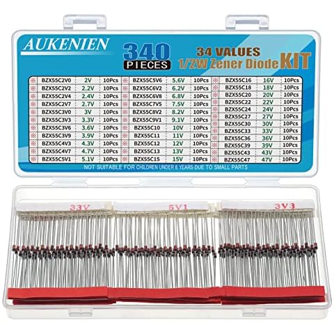 AUKENIEN 1/2W Zener Diode Assortment Kit Cover