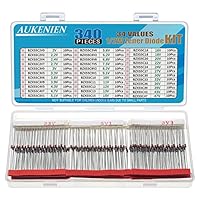 AUKENIEN 340 Stück 34 Werte 1/2W Zener Diode Dioden Sortiment Set 0,5W Zenerdioden Assorted Kit